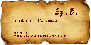 Szekeres Balambér névjegykártya